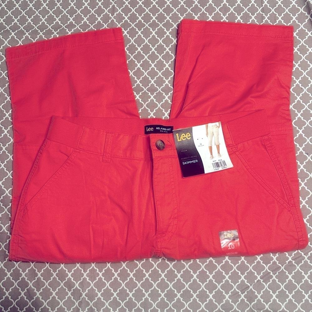 NWT Lee Skimmer Pants in Pink Glow